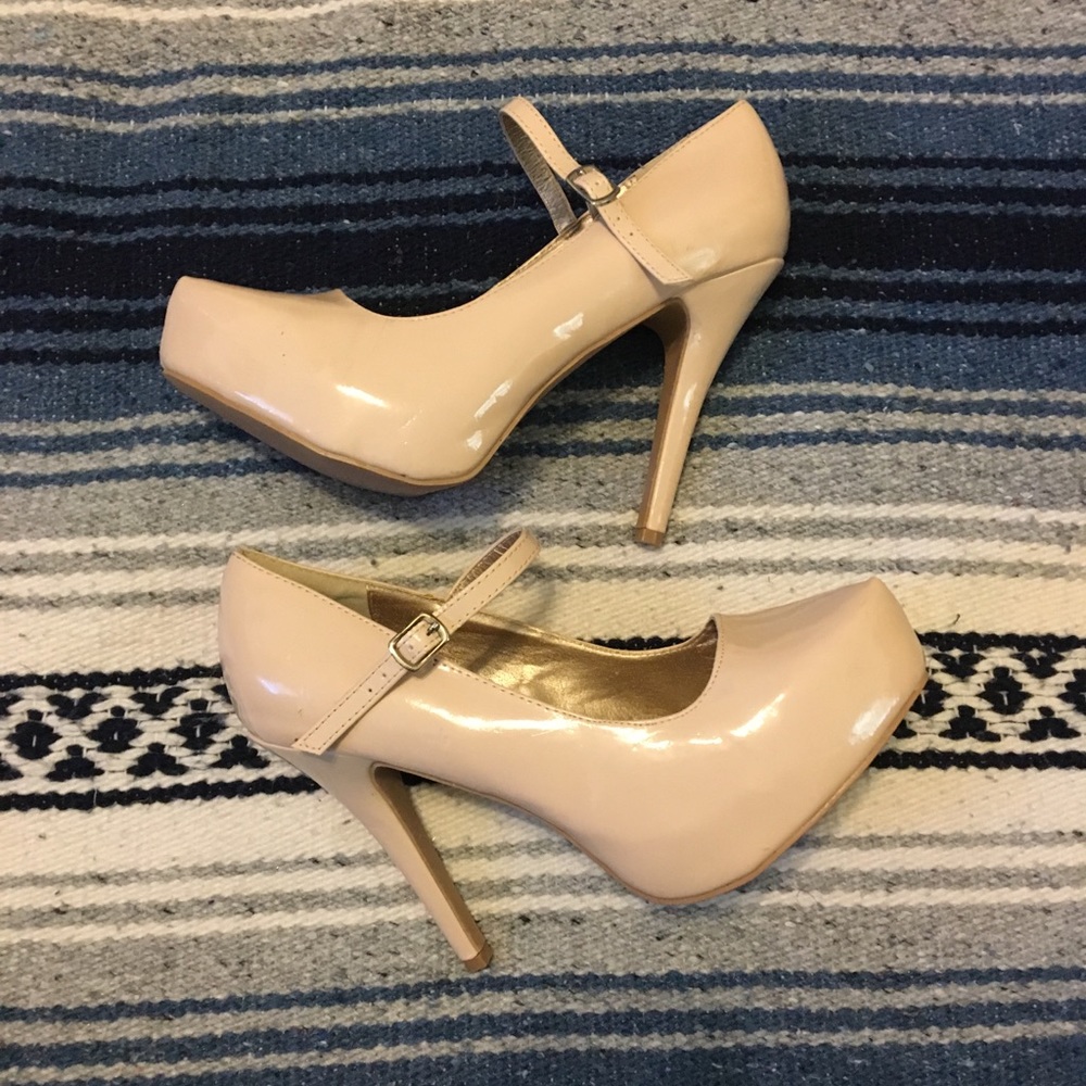 Nude high heels